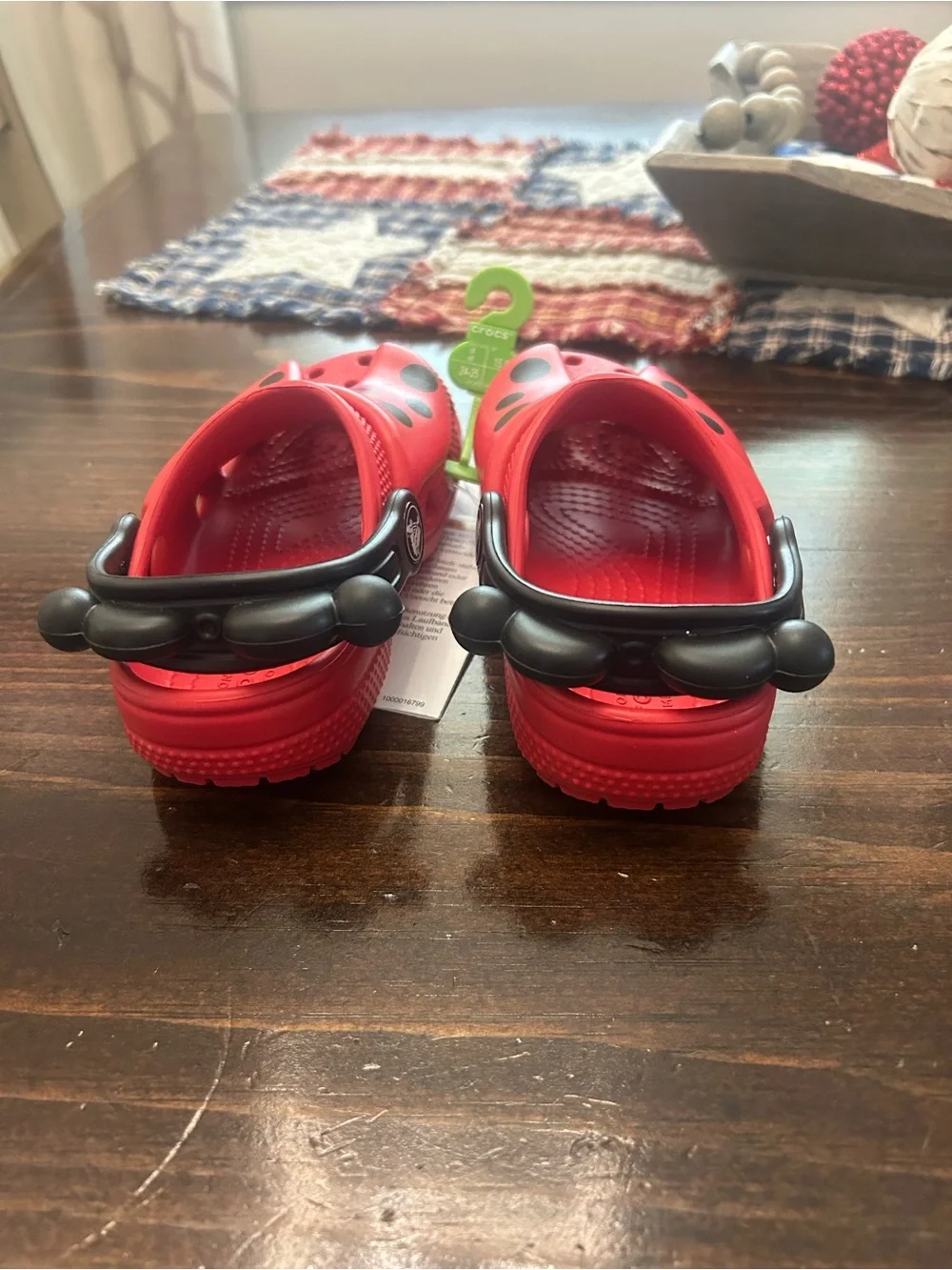 CROCS Kids Ladybug Clogs in Red and Black